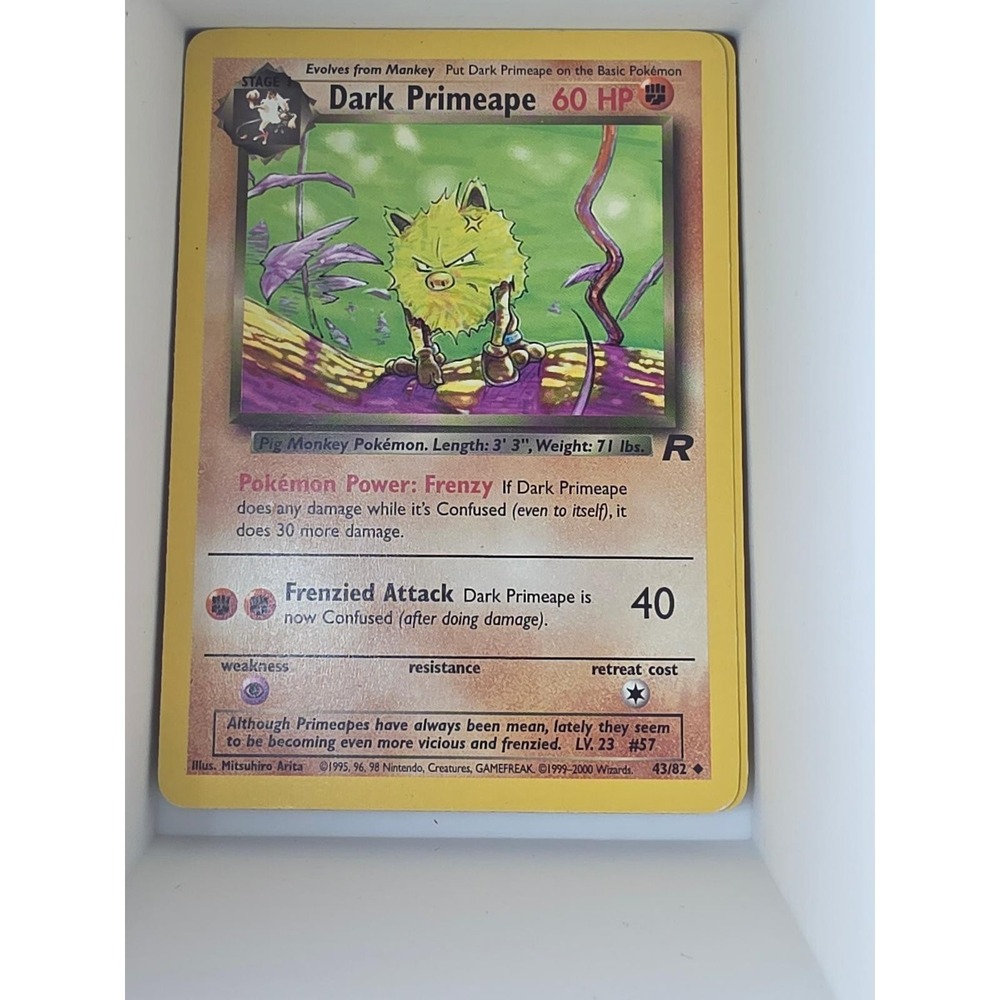 Dark Primeape 43/82 Uncommon Team Rocket Pokemon Unlimited Near Mint‎